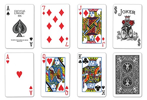 Bicycle Playing Cards Black 5.7x8.8x1.8cm 86C Rider Back Bridge Size Paper Cards_3