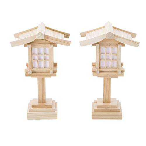 Kamidana no Sato Natural Small Lantern For decoration (Doesn't light up) Hinoki_1