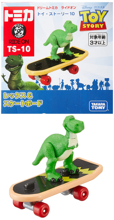 Takara Tomy Dream Tomica Ride On Toy Story TS-10 Rex & Skateboard Miniature Car_1