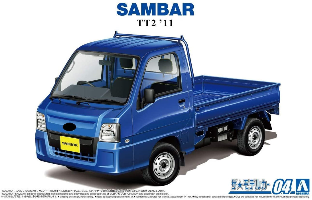 1/24 The Model Car Series No.4 SUBARU TT2 SAMBAR Truck WR Blue Ltd. 2011 Kit NEW_3