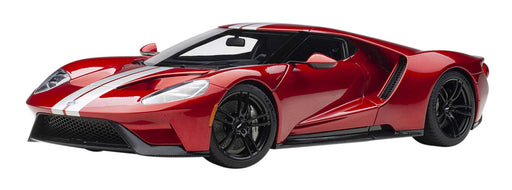 AUTOart 1/18 Ford GT 2017 Metallic Red Silver Stripe Diecast Model Car 72943 NEW_1