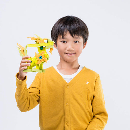 Happinet Soft Puzzle Block Blocko Dragon Series Light Dragon 57-piece Soft Parts_2