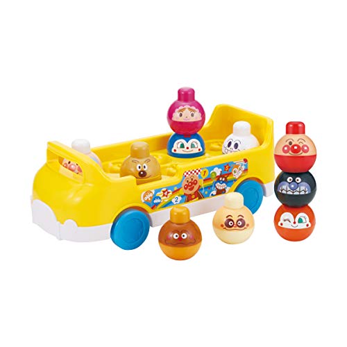 Baby Lab. Anpanman Educational Toy Counting Tsumitsumi Bus Stacking Blocks NEW_1
