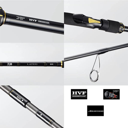 Daiwa LATEO R 93M R Spinning Rod Black 2.82m for Stainless Steel SiC Guide NEW_2