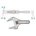 FUJIYA KUROKIN FLS-28-BG LIGHT SHORT ADJUSTABLE WRENCH GRIP TYPE JAW28mm NEW_4
