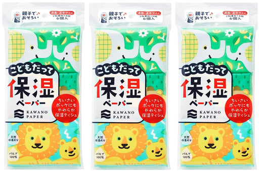 Kawano Pocket Tissue Soft and Moist Paper 6 packs Set of 3 Pulp wood All Skin_1