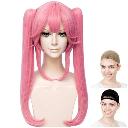 CaseEden Cosplay Wig Fate/Grand Order FGO Tamamo No Mae Pink with 2-Nets NEW_1