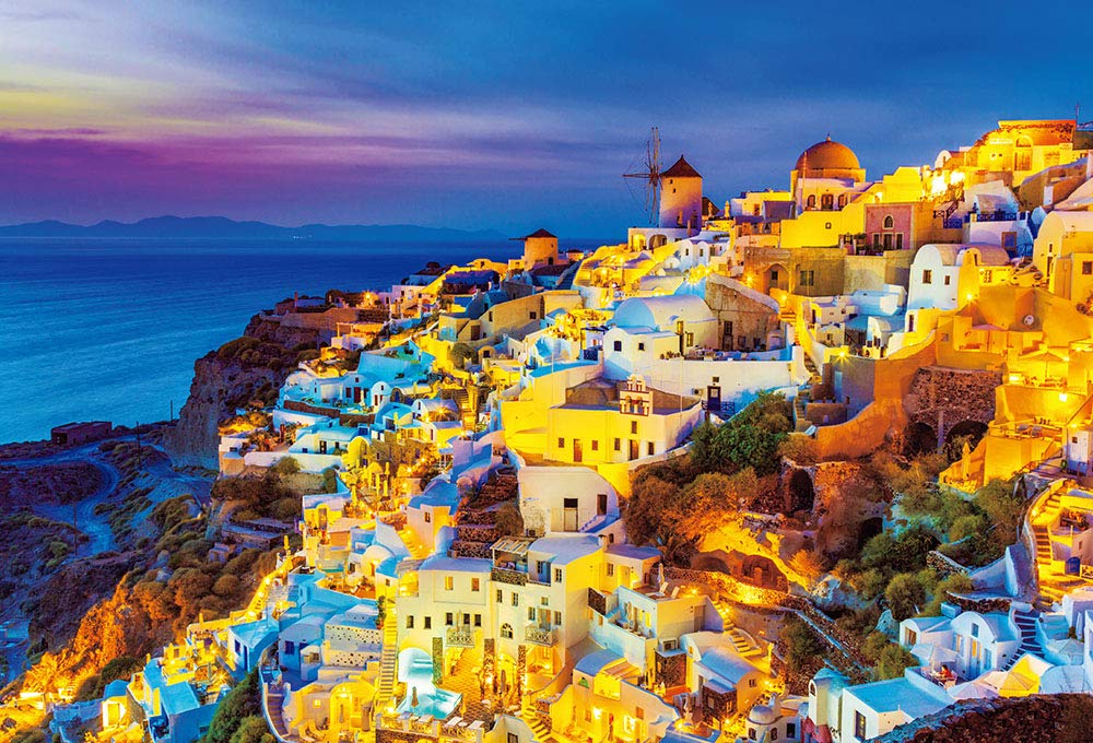 Beverly 2000 Small Piece Jigsaw Puzzle Twilight Santorini 49x72cm ‎S62-522 NEW_1