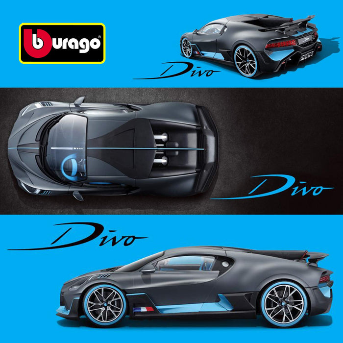 BBURAGO 1/18 Bugatti Chiron Divo Diecast Model Miniature Car ABS Diecast NEW_7