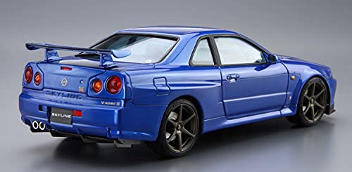 AOSHIMA 1/24 The Model Car No.8 NISSAN BNR34 Skyline GT-R V-spec II '02 Kit NEW_3
