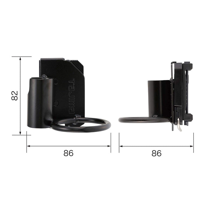 TAJIMA  Steel Waist Tool Holder for Short Crowbar Hammer SFKHI-HSB Black NEW_4