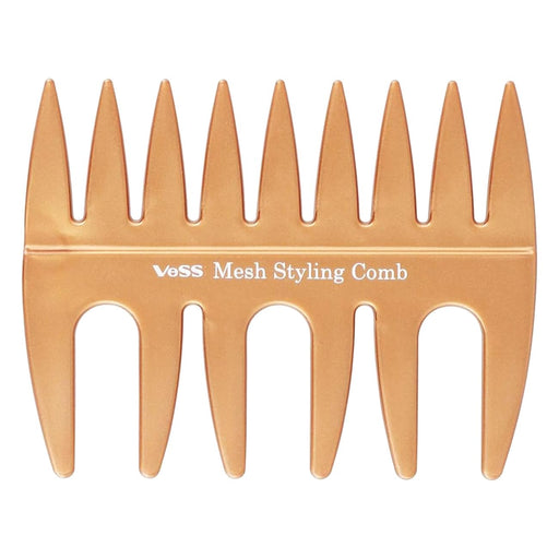 Vess Mesh styling comb AC-400 Plastic ABS Resin Brown Loose Pitch Made in Japan_2