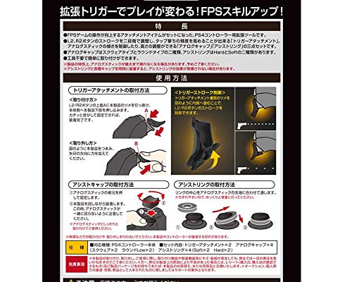 A'class FPS Precision Attachments Kit for PS4 Controller SASP-0563 Set of 3-pcs_3