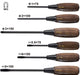 VESSEL Woody penetrating screwdriver non-slip grip 6 pieces set Box 336PS NEW_2