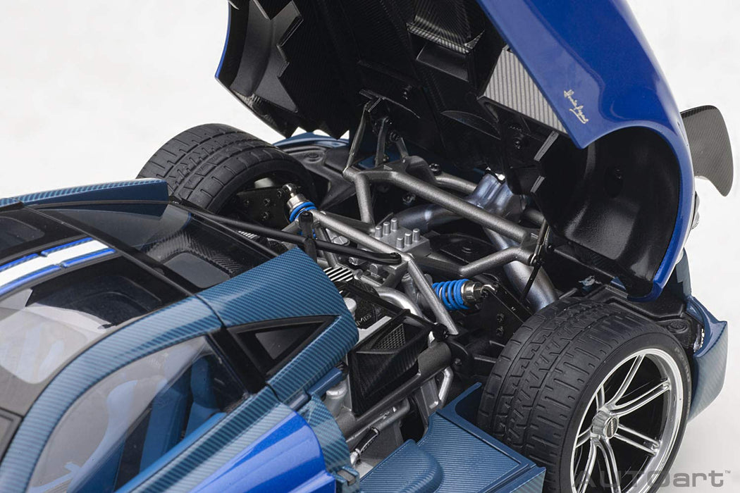 AUTOart 1/18 Pagani Huayra BC Metallic Blue Blue Carbon 78277 Die-cast Model Car_4