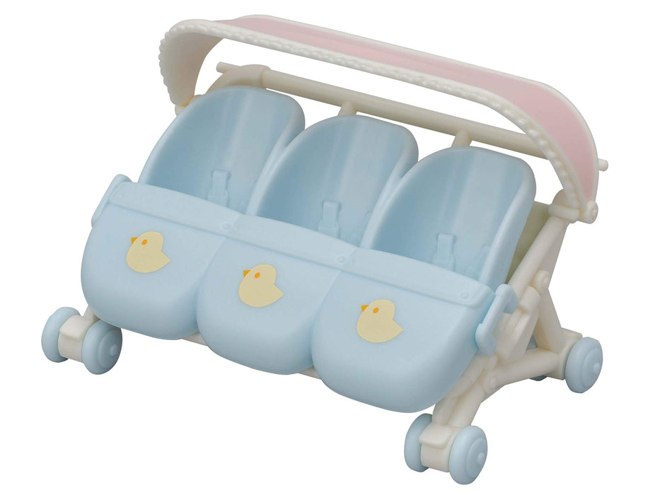 EPOCH Sylvanian Families Triplets Stroller Furniture KA-217 Up to 3 Babies NEW_1