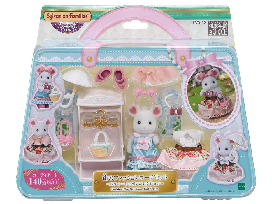 Sylvanian Families City Fashion Codeset Sweet Ribbon Dress-up & Town TVS-12 NEW_1