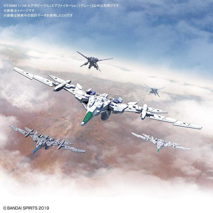 30MM Exa Vehicle Air Fighter [Gray] 1/144 Scale Pre-Painted Plastic Model Kit_3