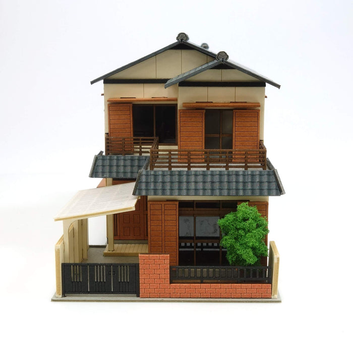 Sankei Nostalgic Diorama Series 1/150 Private House F Paper Craft MP03-109 NEW_3