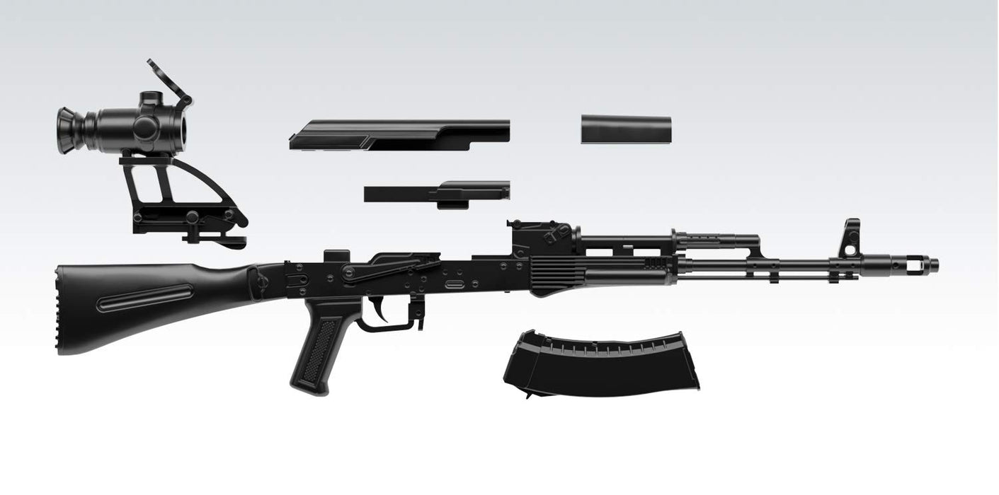 TOMYTEC Little Armory LA060 AK74M Type 1/12 Plastic Model Kit 307501 8cm NEW_3