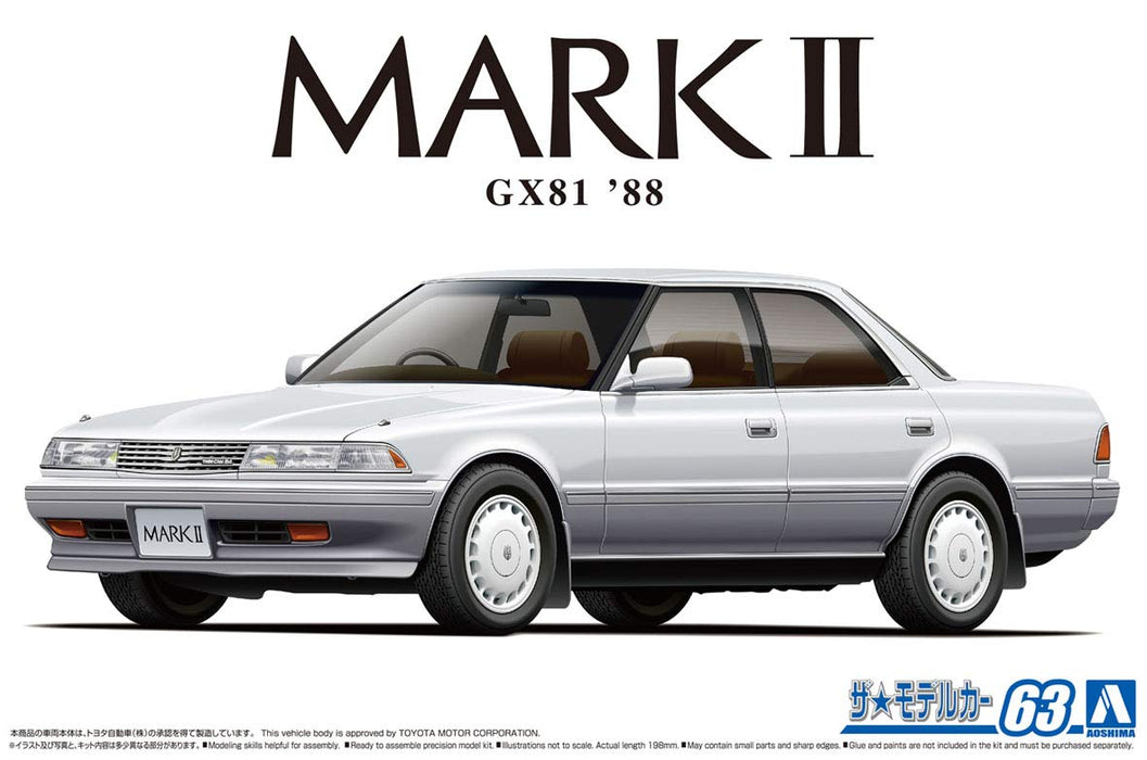 1/24 The Model Car No.63 Toyota GX81 Mark II 2.0 Grande Twincam 24 '88 Kit NEW_4