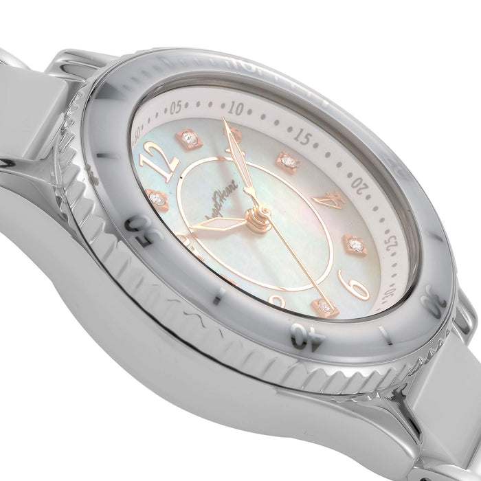 Angel Heart Love Sports WLS29SS Women's Watch White Ceramic Band Solar Battery_3