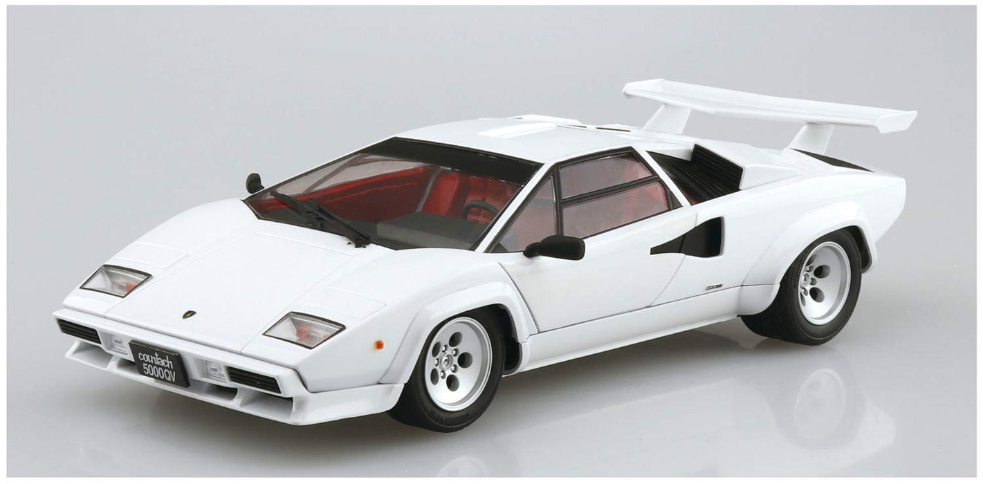 Aoshima 1/24 The Super Car Series No.9 1985 Lamborghini Countach 5000QV Kit NEW_2