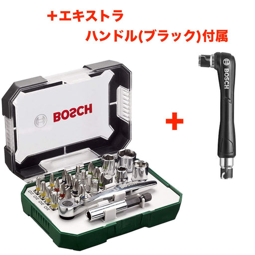 Bosch Mini Ratchet Driver set of 27 pcs Extra Handle Included 2607017392 NEW_2