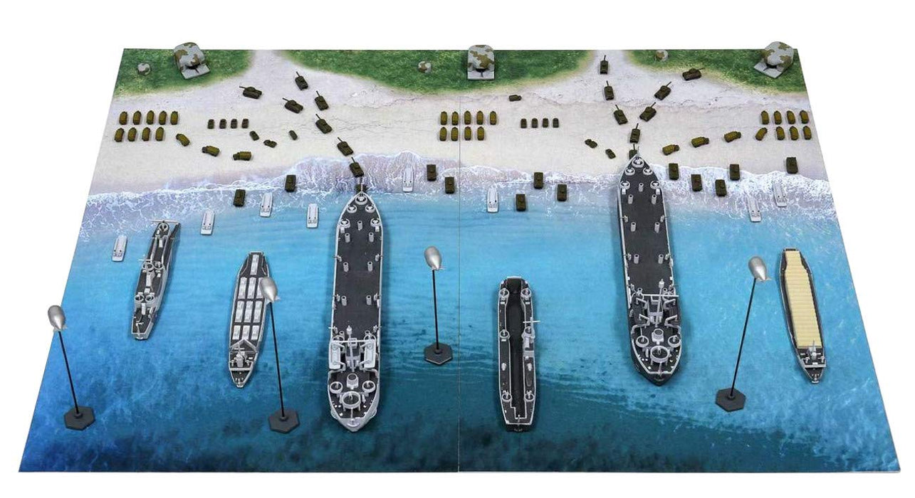 Pit-Road 1/700 SPS Series WWII Normandy D-Day Paper Diorama Base 290x185mm SPS07_1