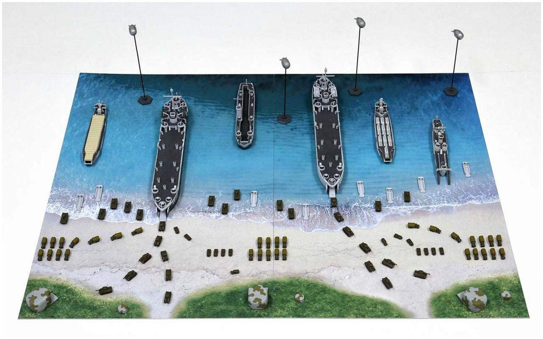 Pit-Road 1/700 SPS Series WWII Normandy D-Day Paper Diorama Base 290x185mm SPS07_2