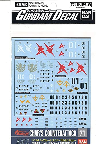 Gundam Decal No.71 1/144 Scale Char's Counterattack Federation ‎BAND575111 NEW_1