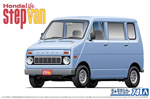 AOSHIMA 1/24 The Model Car No.74 HONDA VA Life Step Van '74 Plastic Model Kit_4