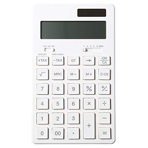 MUJI solar Calculator 12 Digit White KK-1154MS 37355538 10.4x17.3x1.2cm ABS NEW_1
