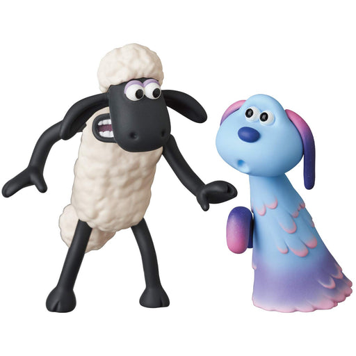 Medicom Toy UDF No.593 Shaun the Sheep Shaun & Lu-La 75/60mm Figure A5230783 NEW_1