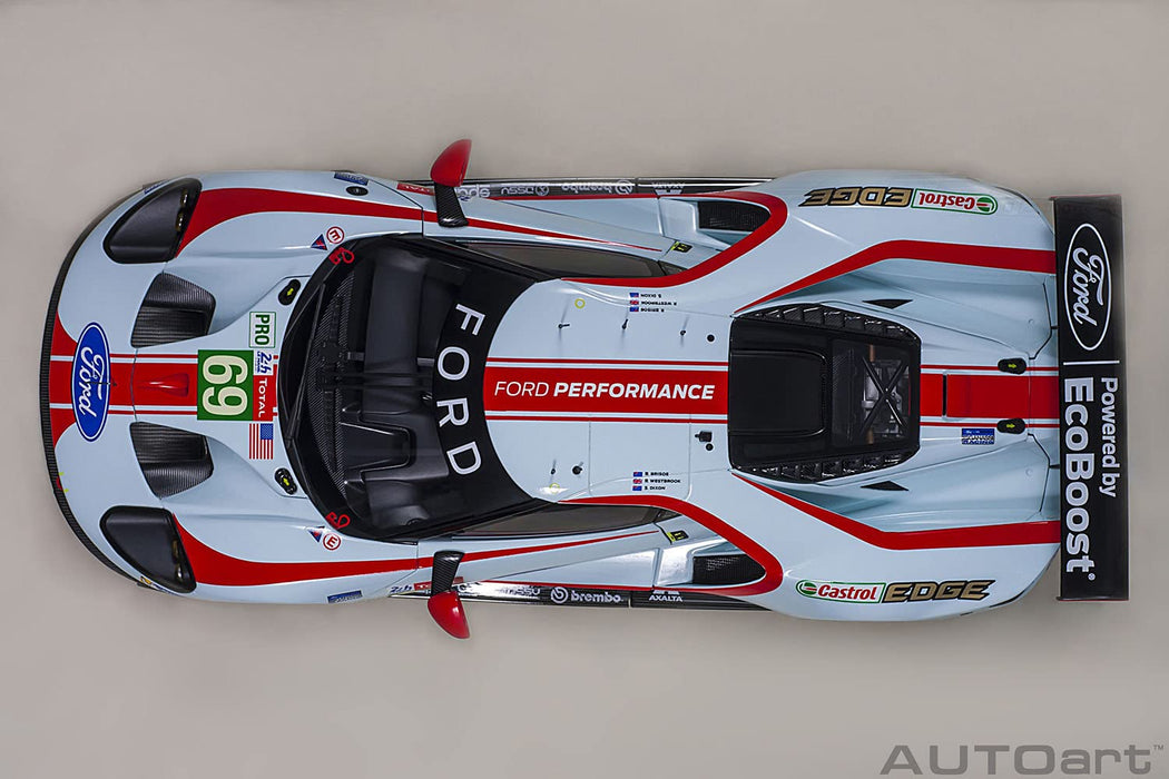 AUTOart 1/18 FORD GT 2019#69 Le Mans 24H LMGTE Pro Class Light Blue Red 81913_7