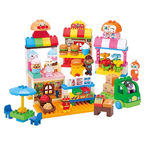 BANDAI Anpanman Block Lab. Anpanman and everyone's shop Block DX 122 pieces NEW_1