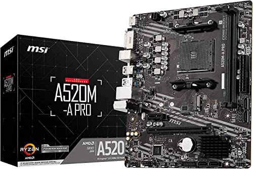 MSI A520M-A PRO Motherboard MicroATX Ryzen 5000 Series Micro ATX AMD A520 MB5136_1