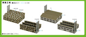 Pit-Road 1/700 Skywave Series Military Factory Plastic Model Kit SW24 3Buildings_2