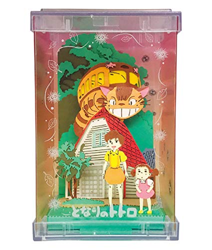 ENSKY Paper Theater Cube Studio Ghibli Totoro PTC-T03 Thank You Cat Bus NEW_1