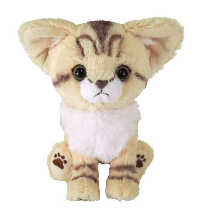 SUN LEMON Kitten Sand cat Beige White Plush Doll 14.8x1.4x15.8cm P-7302 NEW_1