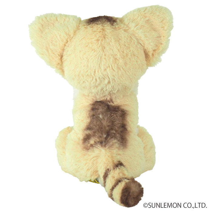 SUN LEMON Kitten Sand cat Beige White Plush Doll 14.8x1.4x15.8cm P-7302 NEW_3