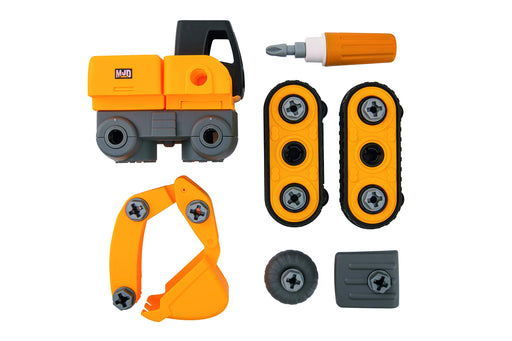 Jozen First Assembly Series Shovel Car JYCC001-YL Plastic Kids DIY Toy Yellow_2