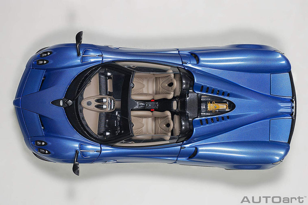 AUTOart 1/18 PAGANI HUAYRA ROADSTER Blue Carbon 78286 Diecast Model Car NEW_7