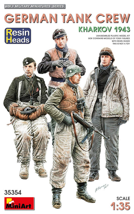 Miniart 1/35 German Tank Crew. Kharkov 1943. Resin Heads Model Kit MIN35354 NEW_1