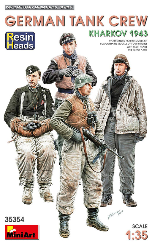 Miniart 1/35 German Tank Crew. Kharkov 1943. Resin Heads Model Kit MIN35354 NEW_1