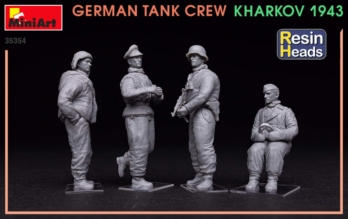 Miniart 1/35 German Tank Crew. Kharkov 1943. Resin Heads Model Kit MIN35354 NEW_3