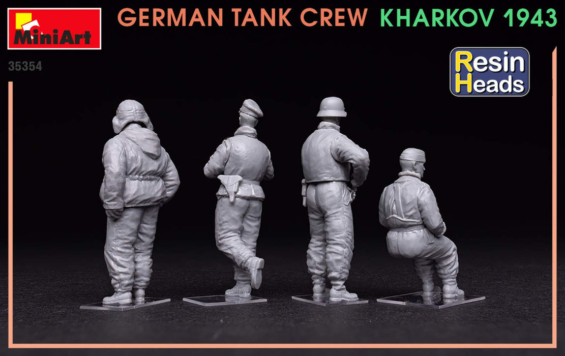 Miniart 1/35 German Tank Crew. Kharkov 1943. Resin Heads Model Kit MIN35354 NEW_5