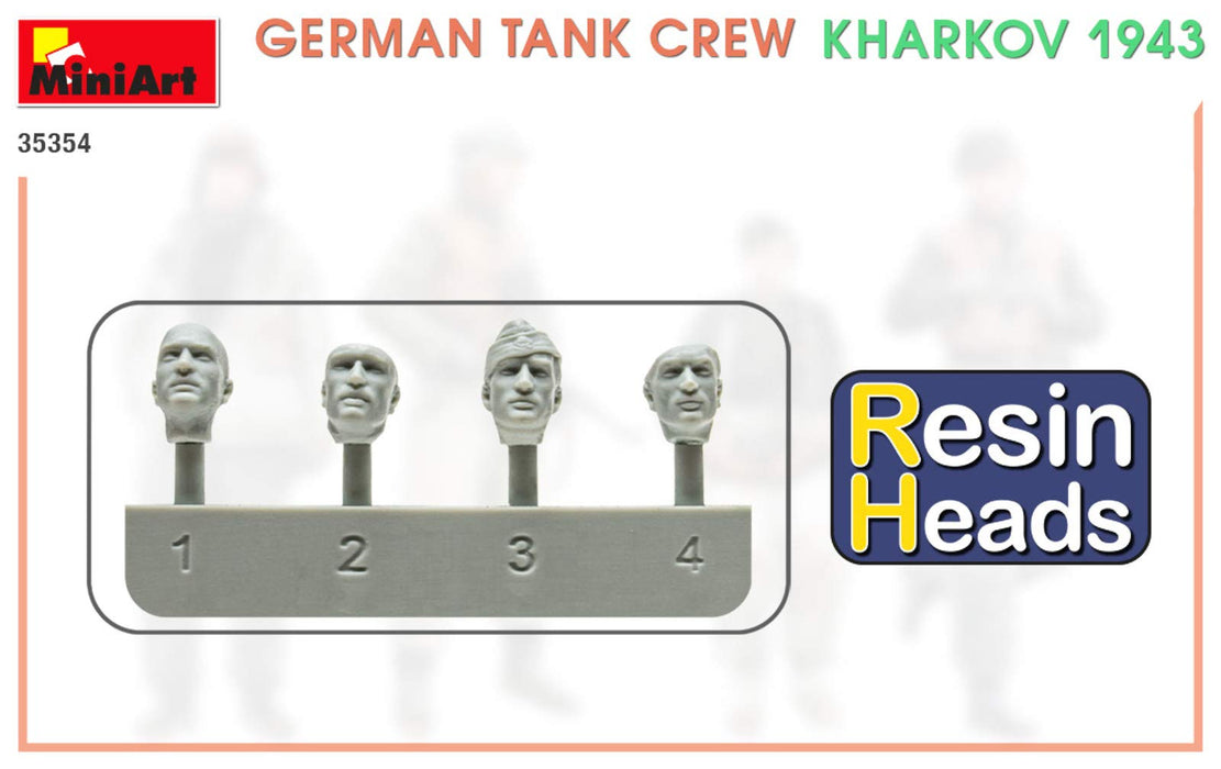 Miniart 1/35 German Tank Crew. Kharkov 1943. Resin Heads Model Kit MIN35354 NEW_6