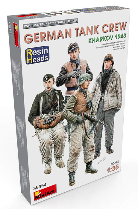 Miniart 1/35 German Tank Crew. Kharkov 1943. Resin Heads Model Kit MIN35354 NEW_7