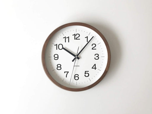 KATOMOKU muku clock 16 walnut Analog km-113WA 306mm Made in Japan Radio Clock_1